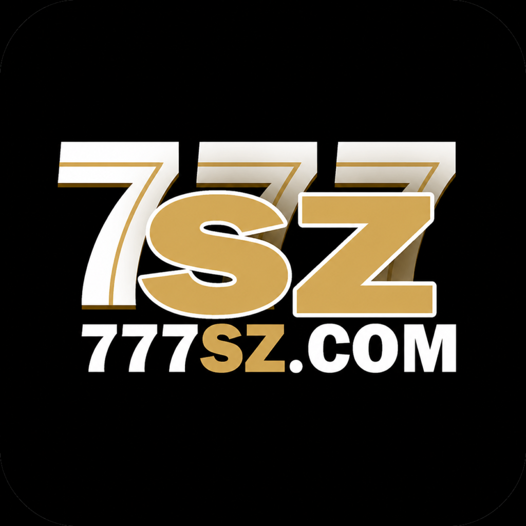 777SZ official logo in gold and white on black background 4K HD