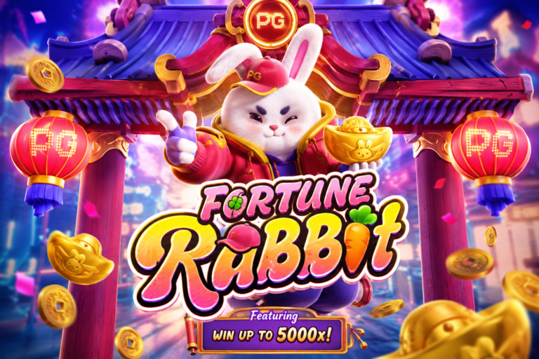 Fortune Rabbit PG Soft slot game featuring lucky rabbit, gold coins, and bonus rewards in 4K quality.